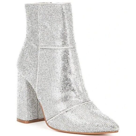 Steve Madden Women's "Noticed" crystal embellished ankle boot pointed toe - Picture 1 of 10